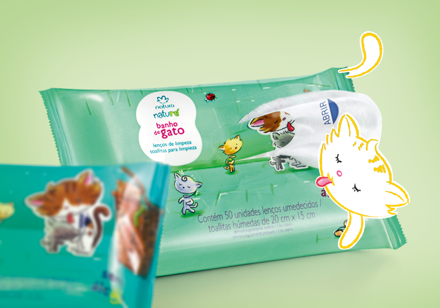 Banho De Gato Len�os De Limpeza Natur� - 50Und - (42735)